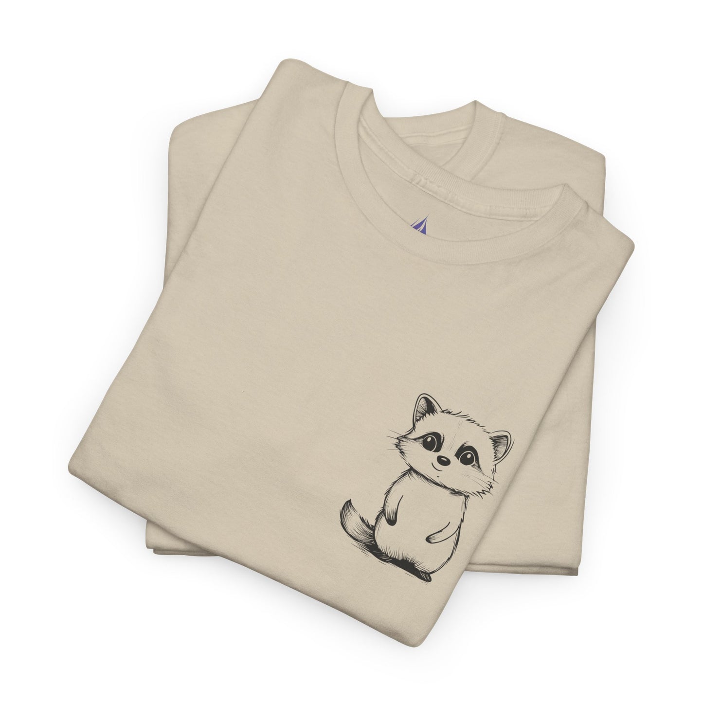 Cute Raccoon T-Shirt – Minimalist Valentine’s Day Gift for Her