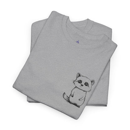 Cute Raccoon T-Shirt – Minimalist Valentine’s Day Gift for Her