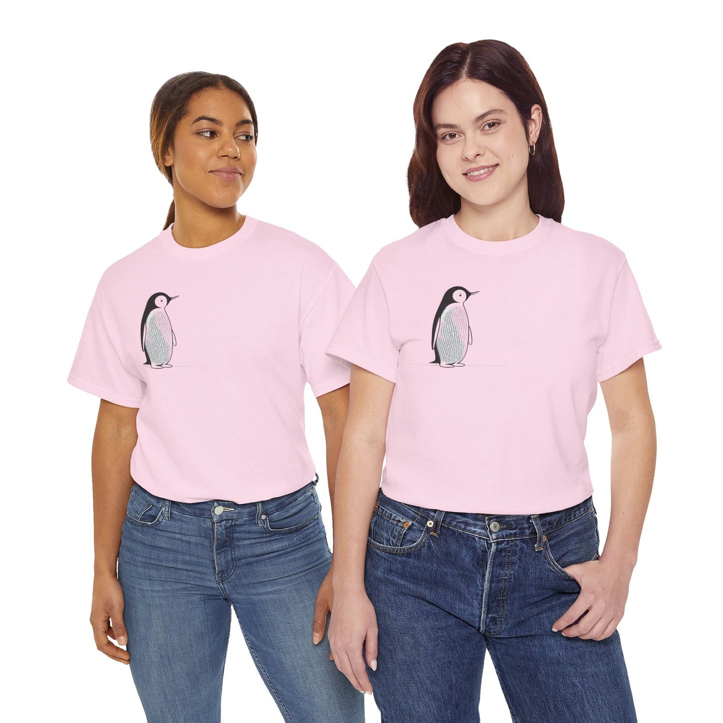 Charmantes Pinguin-T-Shirt, minimalistisches Valentinstagsgeschenk für ihn