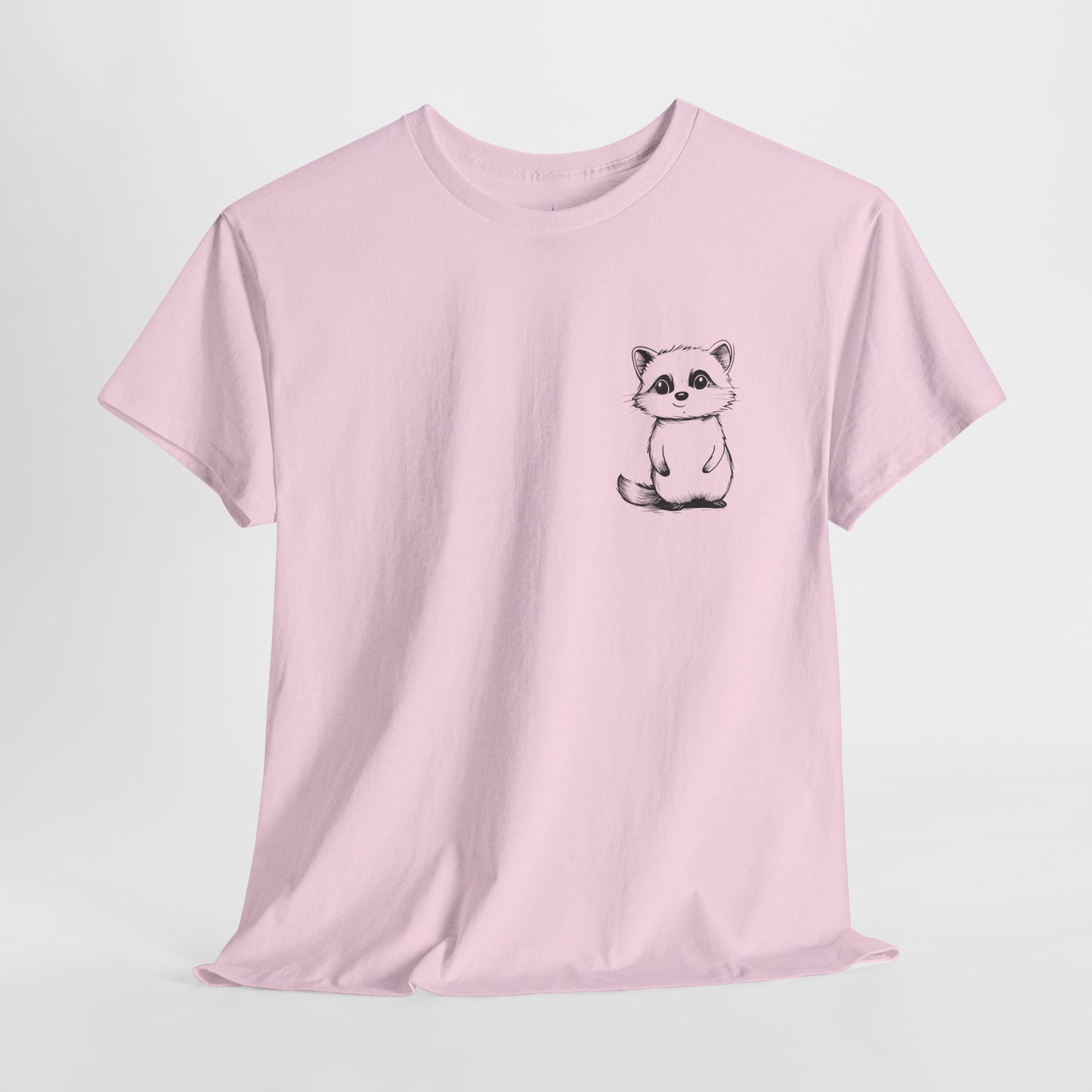 Cute Raccoon T-Shirt – Minimalist Valentine’s Day Gift for Her