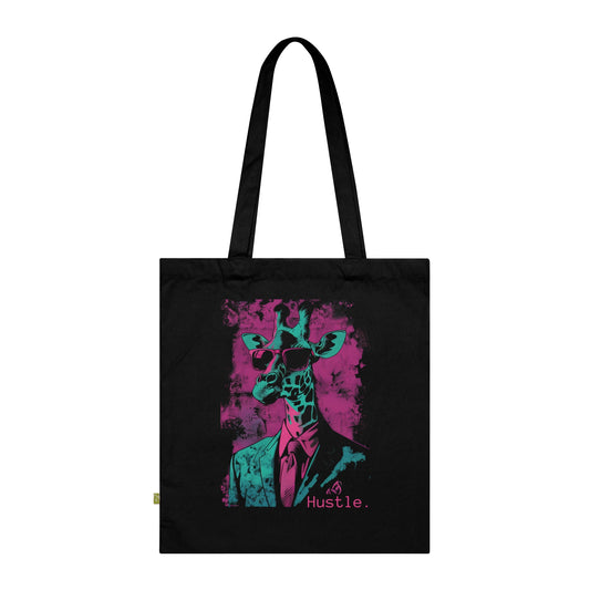Neon Hustler Giraffe Tragetasche 100% Bio-Baumwolle