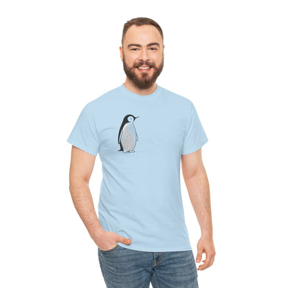 Charmantes Pinguin-T-Shirt, minimalistisches Valentinstagsgeschenk für ihn