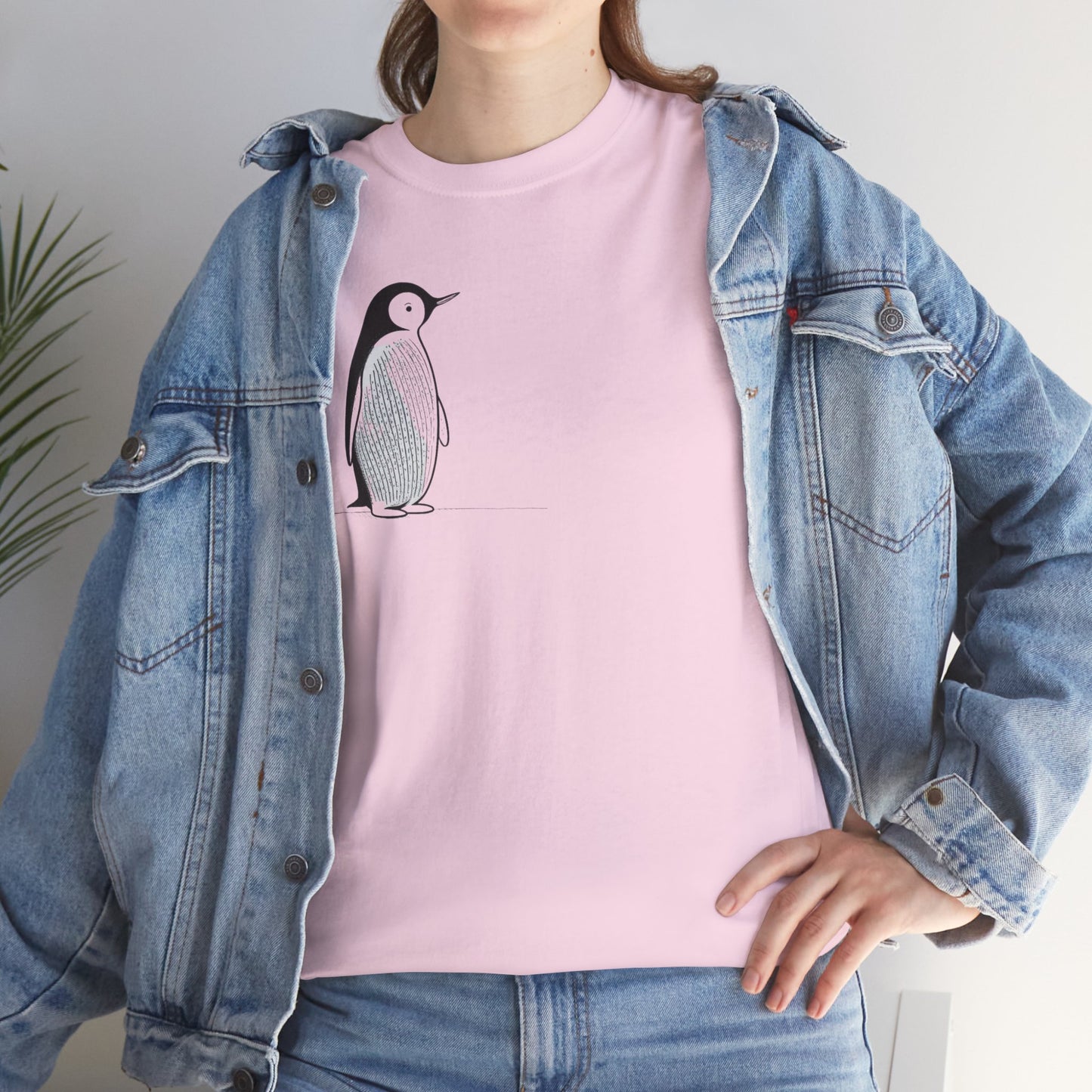 Charmantes Pinguin-T-Shirt, minimalistisches Valentinstagsgeschenk für ihn