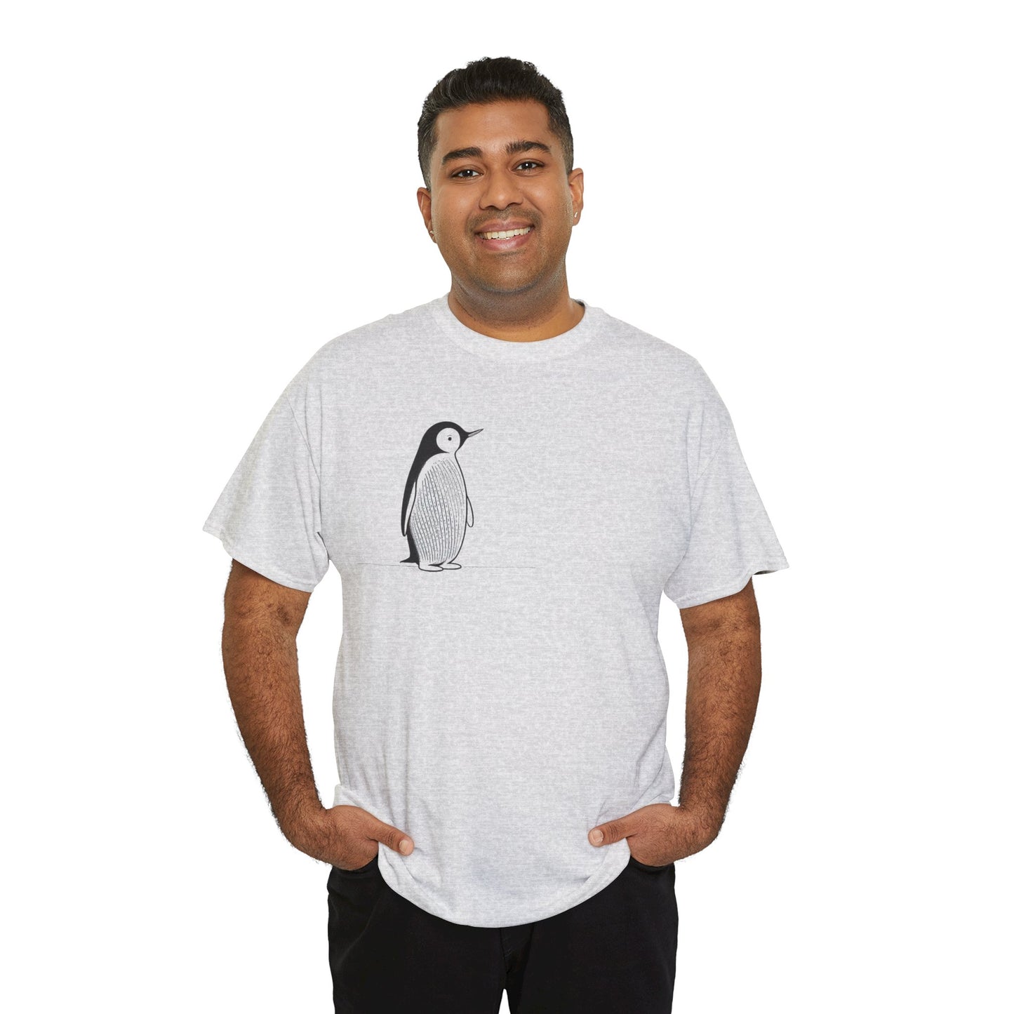 Charmantes Pinguin-T-Shirt, minimalistisches Valentinstagsgeschenk für ihn