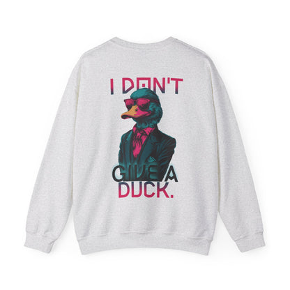 I Don't Give a Duck – Neon Deluxe Sweatshirt Rückendruck