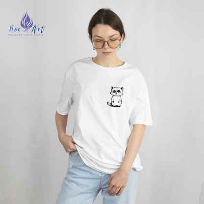 Cute Raccoon T-Shirt – Minimalist Valentine’s Day Gift for Her