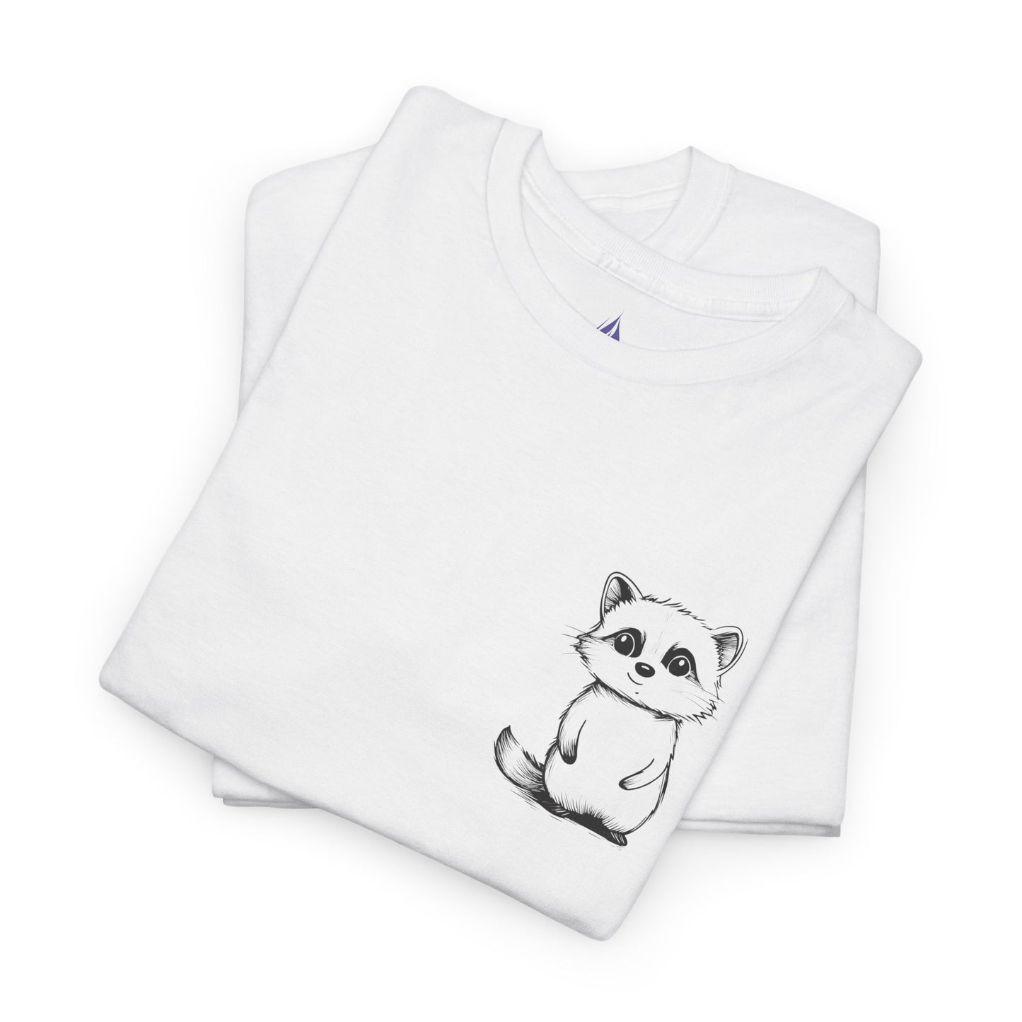 Cute Raccoon T-Shirt – Minimalist Valentine’s Day Gift for Her