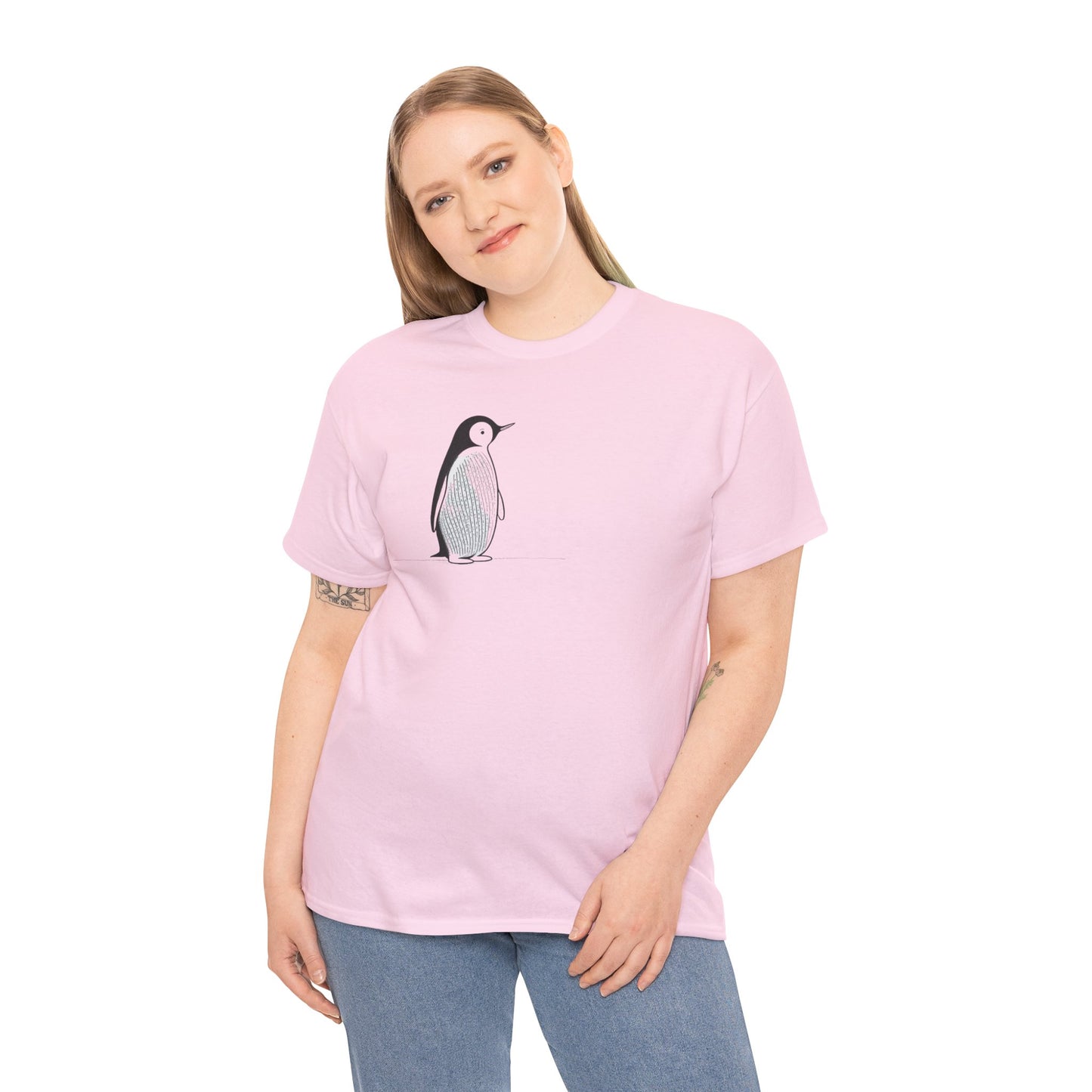 Charmantes Pinguin-T-Shirt, minimalistisches Valentinstagsgeschenk für ihn