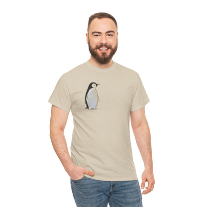 Charmantes Pinguin-T-Shirt, minimalistisches Valentinstagsgeschenk für ihn