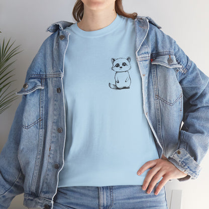 Cute Raccoon T-Shirt – Minimalist Valentine’s Day Gift for Her