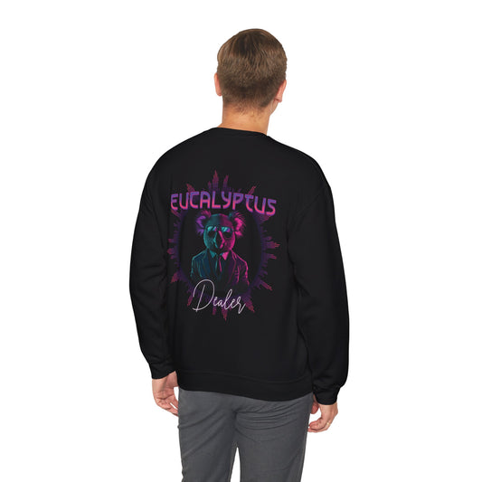 Eucalyptus Dealer – Neon Koala Deluxe Sweatshirt Backprint