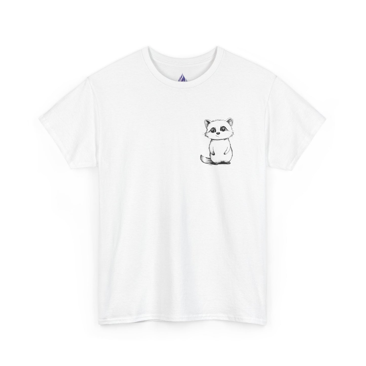 Cute Raccoon T-Shirt – Minimalist Valentine’s Day Gift for Her