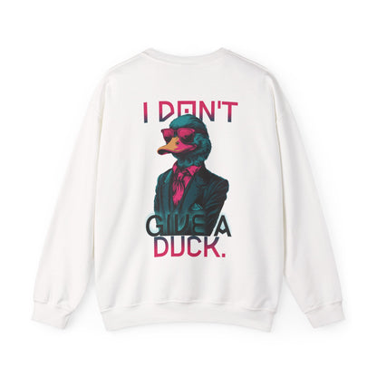 I Don't Give a Duck – Neon Deluxe Sweatshirt Rückendruck