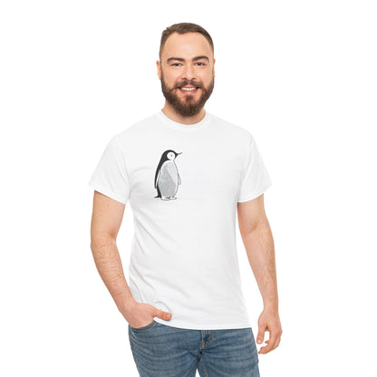 Charmantes Pinguin-T-Shirt, minimalistisches Valentinstagsgeschenk für ihn