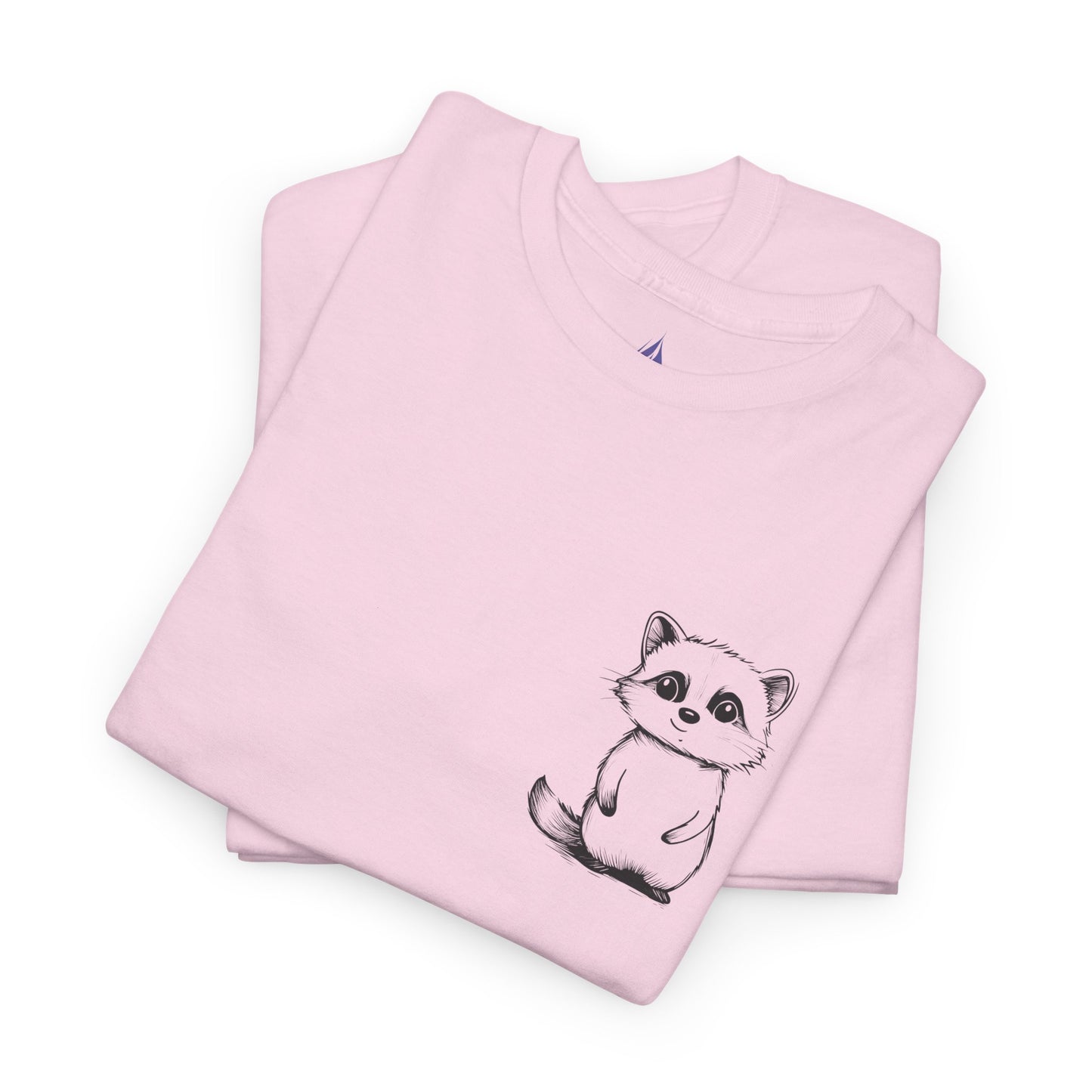 Cute Raccoon T-Shirt – Minimalist Valentine’s Day Gift for Her