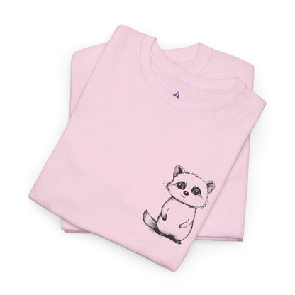 Cute Raccoon T-Shirt – Minimalist Valentine’s Day Gift for Her