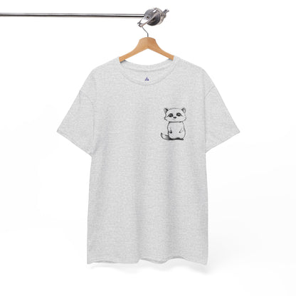 Cute Raccoon T-Shirt – Minimalist Valentine’s Day Gift for Her