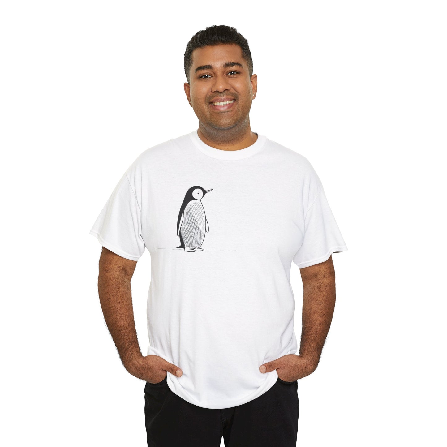 Charmantes Pinguin-T-Shirt, minimalistisches Valentinstagsgeschenk für ihn