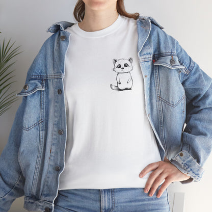 Cute Raccoon T-Shirt – Minimalist Valentine’s Day Gift for Her